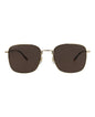 Gucci Mens Square/Rectangle Gold Havana Brown Fashion Designer Eyewear