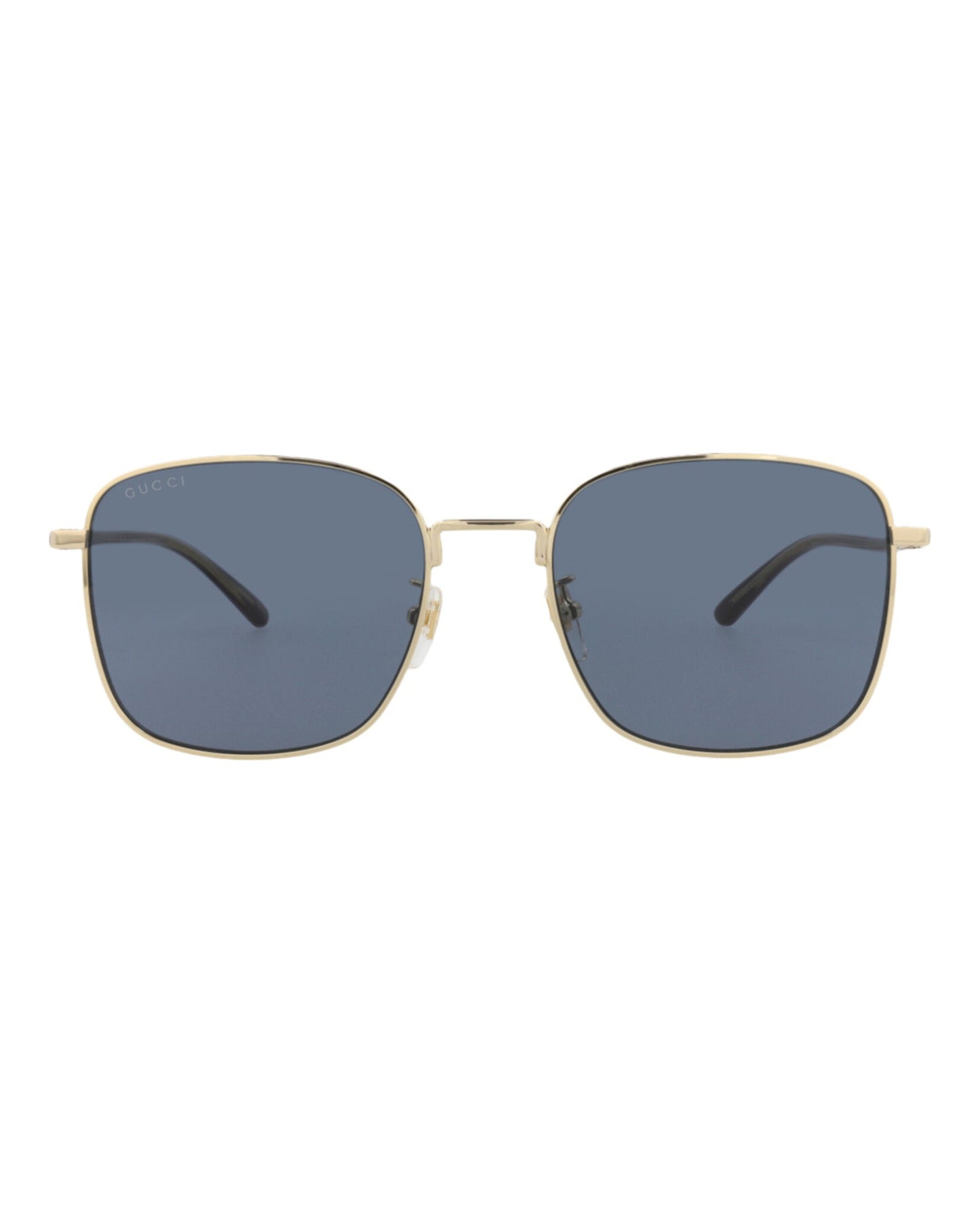 Gucci Mens Square/Rectangle Gold Havana Blue Fashion Designer Eyewear