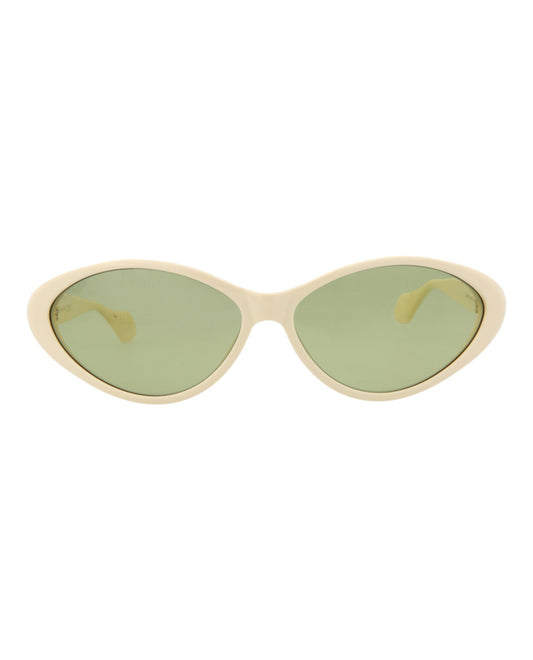 Gucci Womens Round/Oval Ivory Ivory Green Fashion Designer Eyewear Ivory Ivory Green