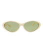 Gucci Womens Round/Oval Ivory Ivory Green Fashion Designer Eyewear Ivory Ivory Green