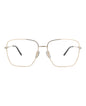 Gucci Womens Square/Rectangle Gold Gold Transparent Fashion Designer Eyewear