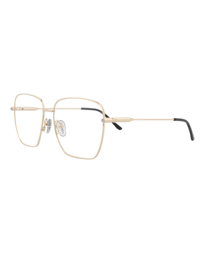 Gucci Womens Square/Rectangle Gold Gold Transparent Fashion Designer Eyewear