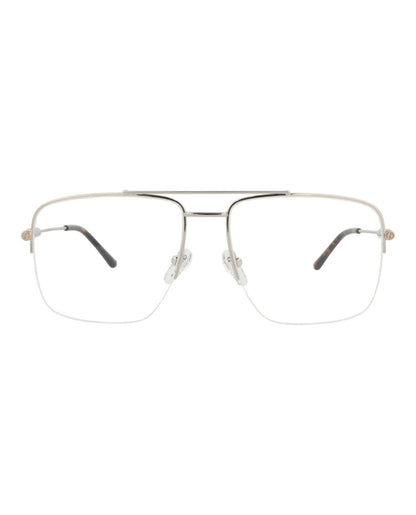 Gucci Womens Aviator Silver Silver Transparent Fashion Designer Eyewear