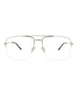 Gucci Womens Aviator Silver Silver Transparent Fashion Designer Eyewear