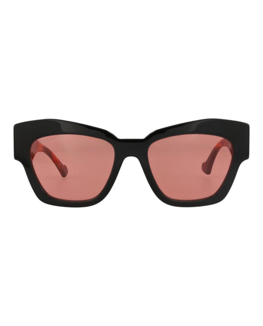 Gucci Womens Cat Eye Black Havana Orange Fashion Designer Eyewear