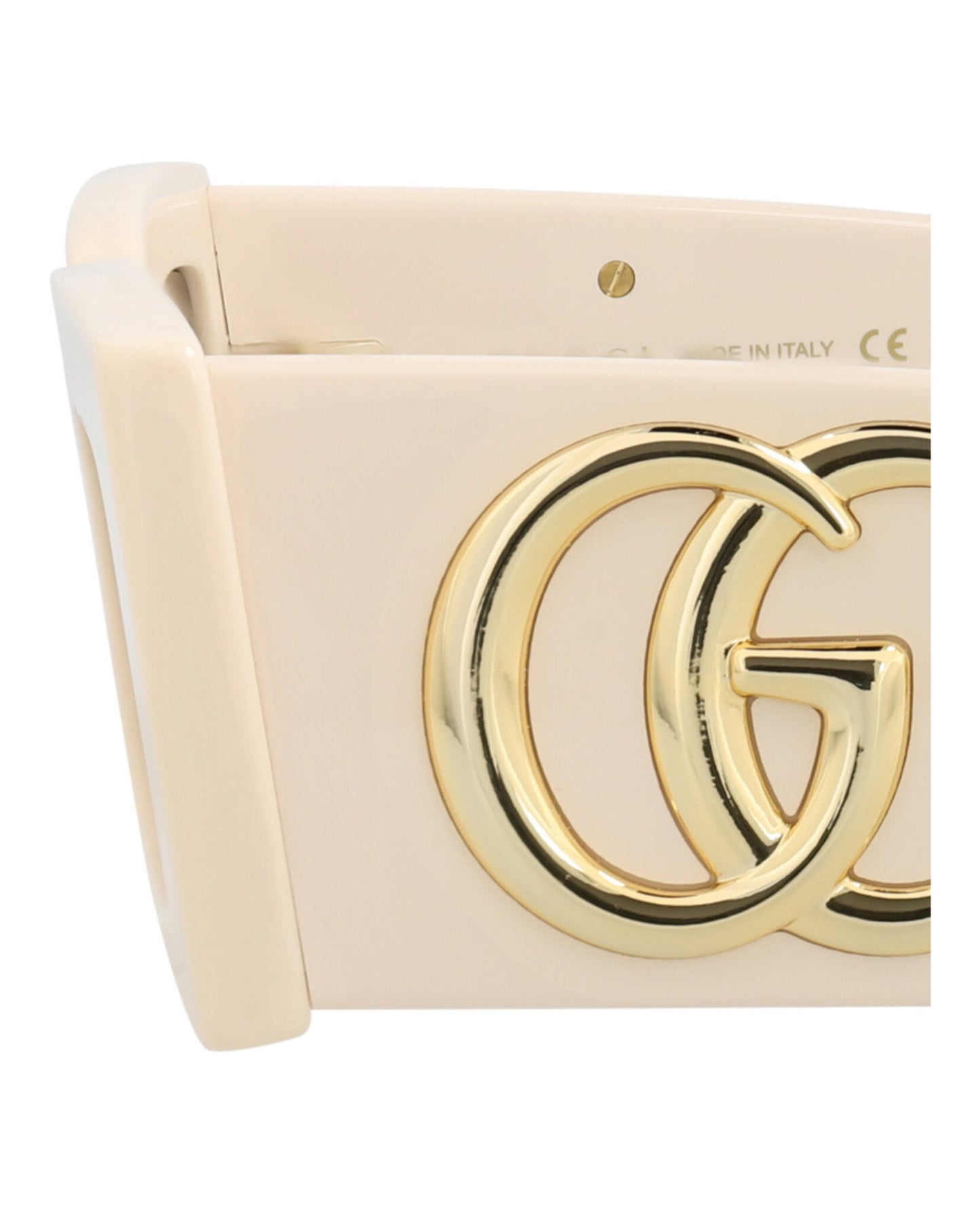 Gucci Womens Square/Rectangle Ivory Ivory Brown Fashion Designer Eyewear