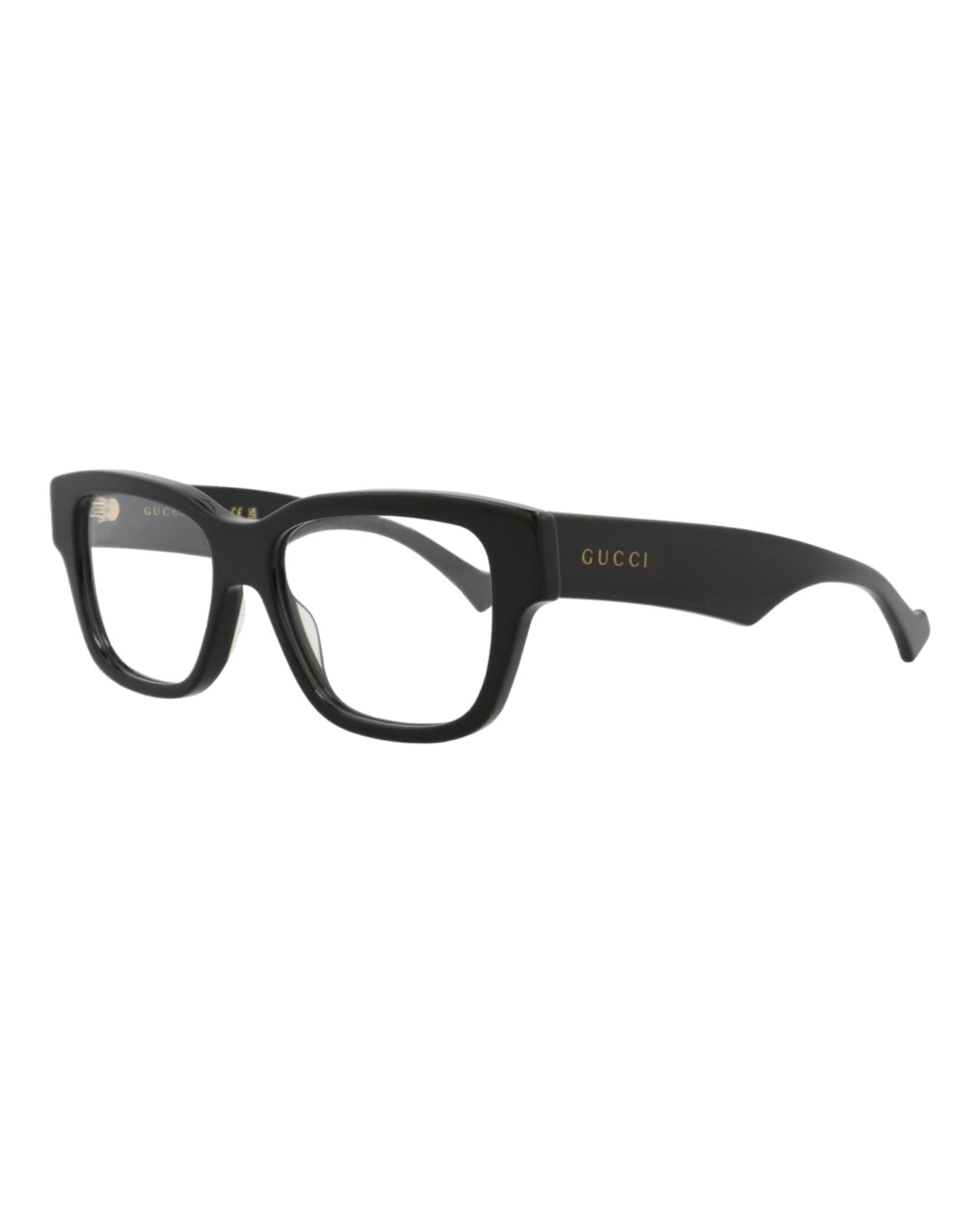 Gucci Mens Square/Rectangle Black Black Transparent Fashion Designer Eyewear
