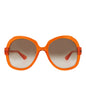 Gucci Womens Round/Oval Orange Orange Brown Fashion Designer Eyewear