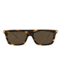 Gucci Mens Square/Rectangle Havana Gold Brown Fashion Designer Eyewear
