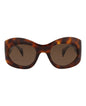 Gucci Unisex Shield/Wrap Havana Havana Brown Fashion Designer Eyewear
