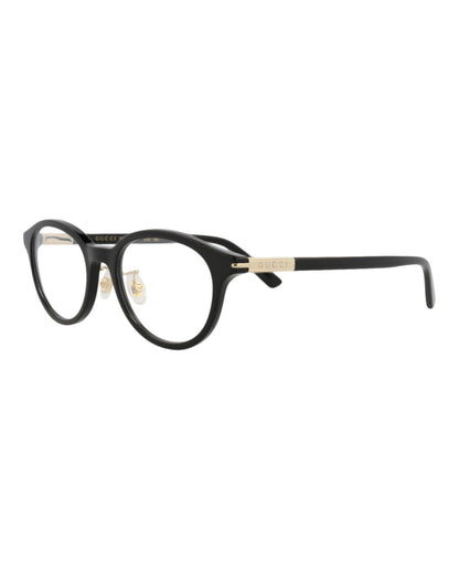 Gucci Mens Round/Oval Black Black Transparent Fashion Designer Eyewear