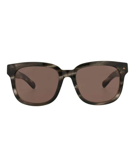 Gucci Womens Square/Rectangle Havana Havana Brown Fashion Designer Eyewear