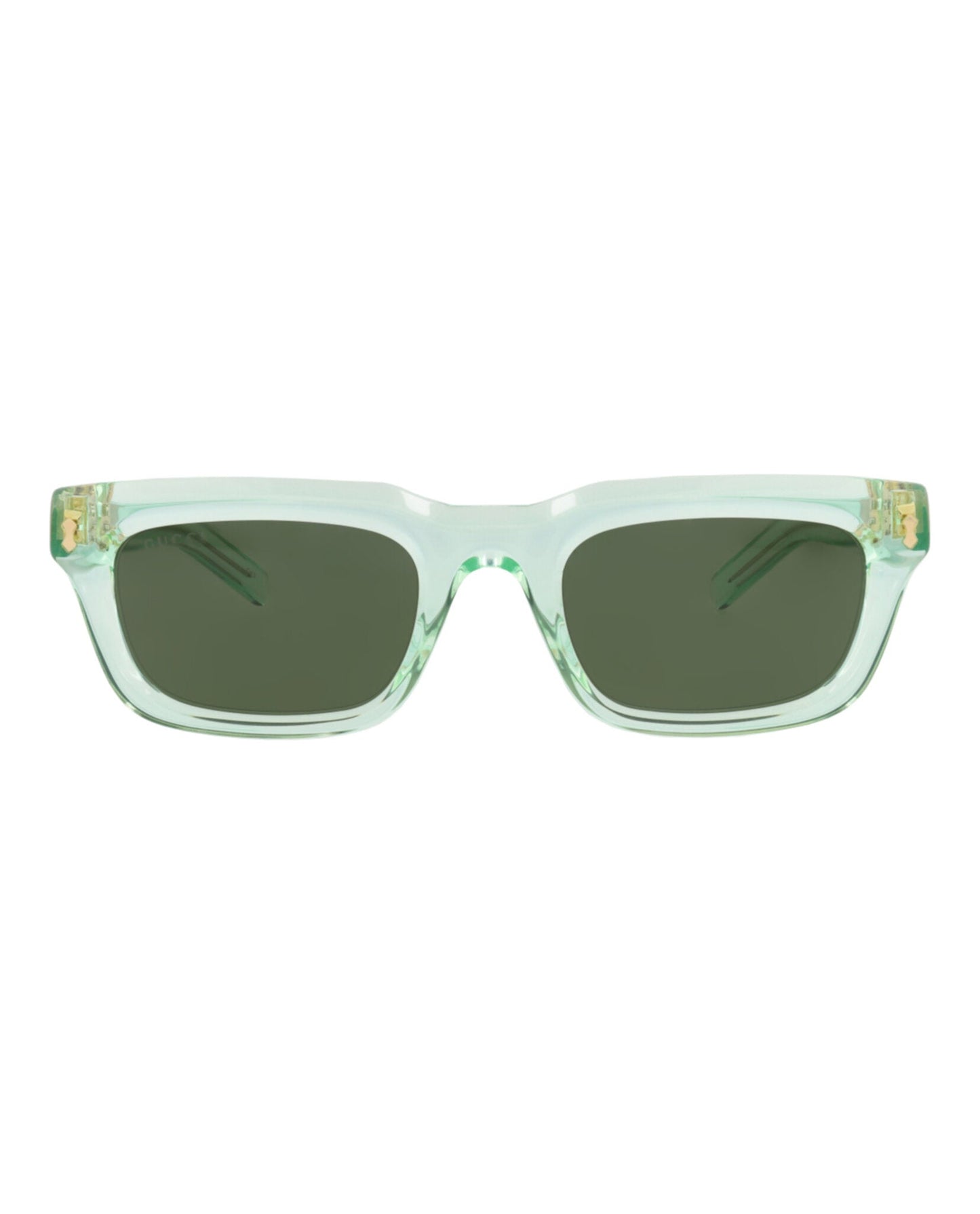 Gucci Mens Square/Rectangle Green Green Green Fashion Designer Eyewear