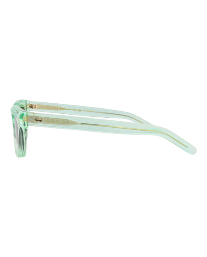 Gucci Mens Square/Rectangle Green Green Green Fashion Designer Eyewear