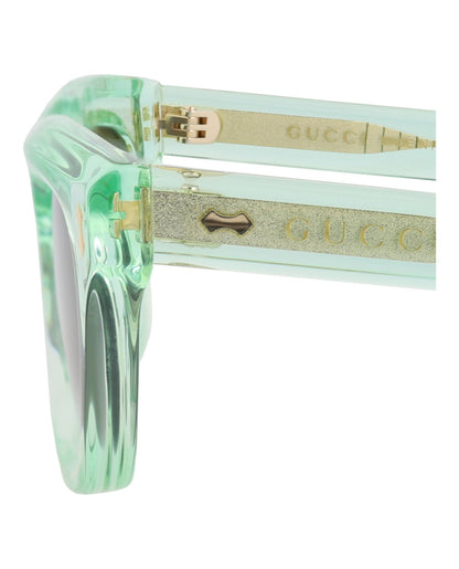 Gucci Mens Square/Rectangle Green Green Green Fashion Designer Eyewear