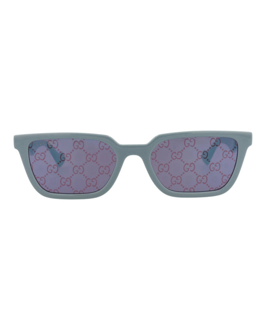 Gucci Mens Square/Rectangle Light Blue Light Blue Violet Fashion Designer Eyewear
