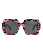 Gucci Womens Square/Rectangle Black Black Grey Fashion Designer Eyewear