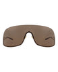 Gucci Unisex Shield/Wrap Gold Gold Brown Fashion Designer Eyewear