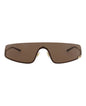 Gucci Unisex Shield/Wrap Gold Gold Brown Fashion Designer Eyewear