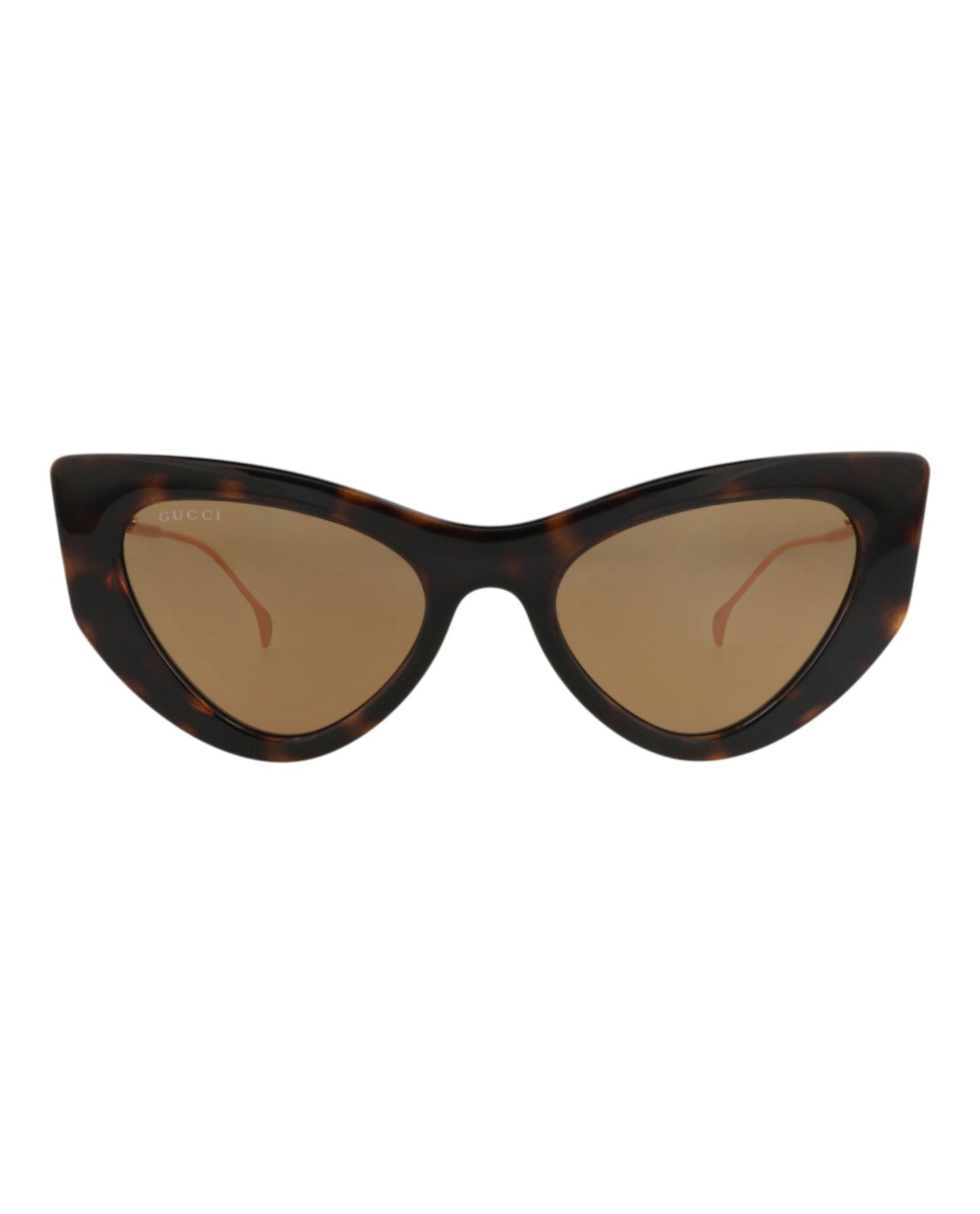 Gucci Womens Cat Eye Havana Gold Brown Fashion Designer Eyewear