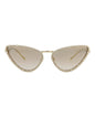 Gucci Womens Cat Eye Gold Gold Brown Fashion Designer Eyewear