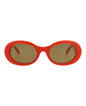 Gucci Womens Round/Oval Orange Orange Brown Fashion Designer Eyewear