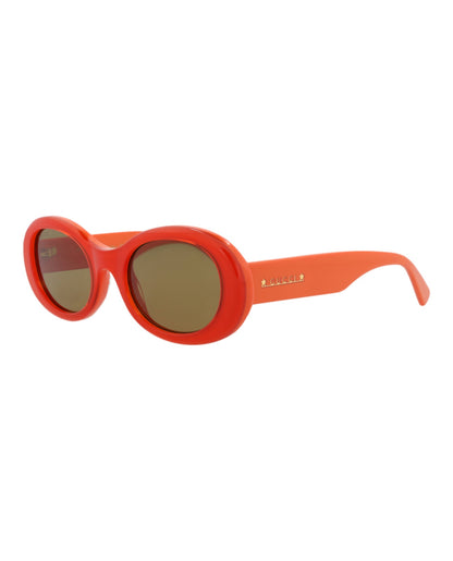 Gucci Womens Round/Oval Orange Orange Brown Fashion Designer Eyewear