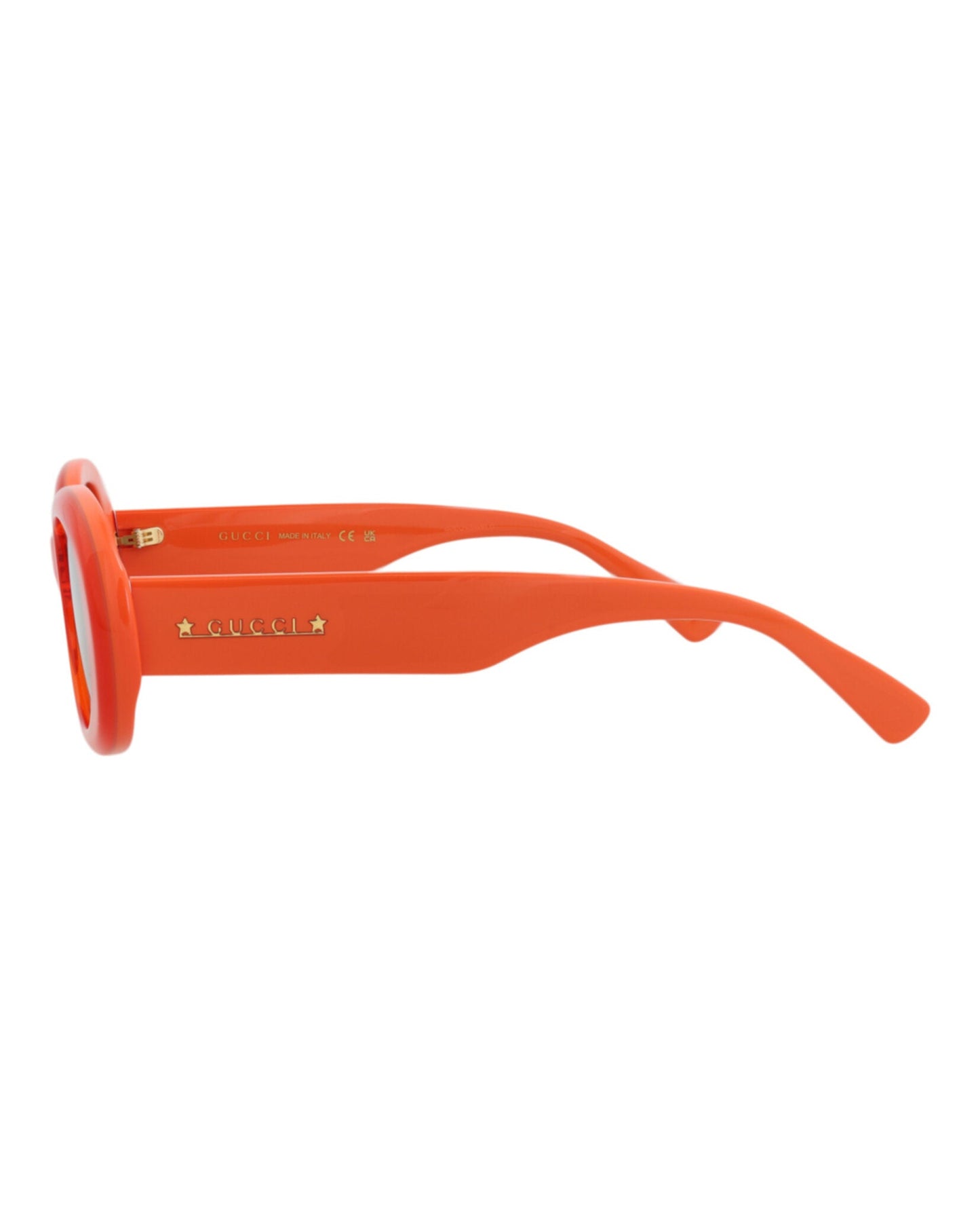 Gucci Womens Round/Oval Orange Orange Brown Fashion Designer Eyewear