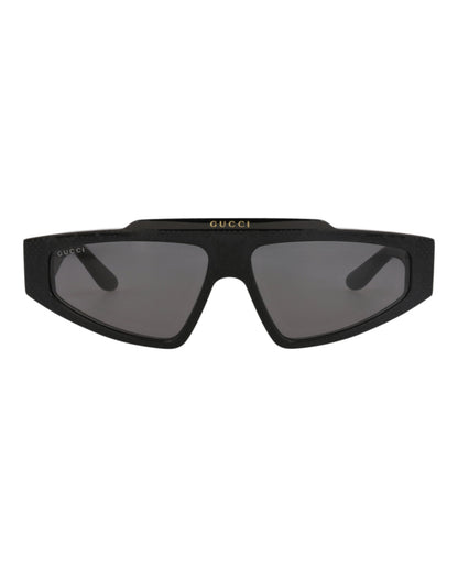 Gucci Mens Square/Rectangle Black Black Grey Fashion Designer Eyewear