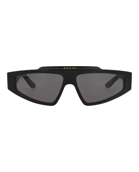 Gucci Mens Square/Rectangle Black Black Grey Fashion Designer Eyewear
