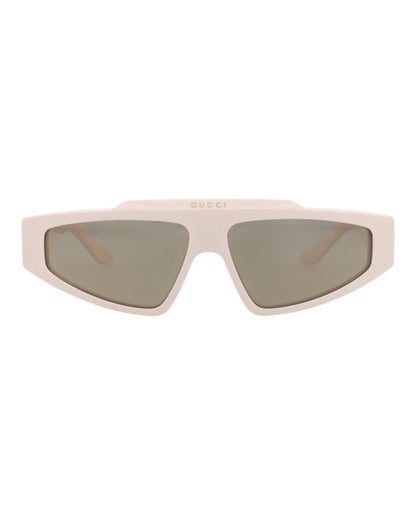 Gucci Mens Square/Rectangle Ivory Ivory Grey Fashion Designer Eyewear