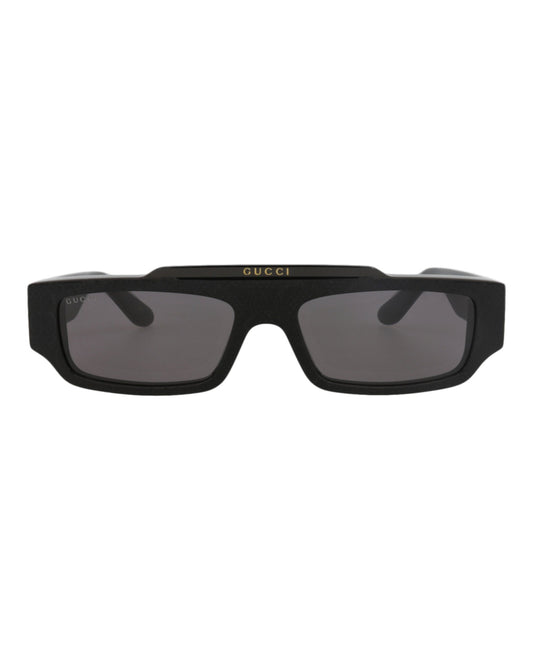 Gucci Mens Square/Rectangle Black Black Grey Fashion Designer Eyewear