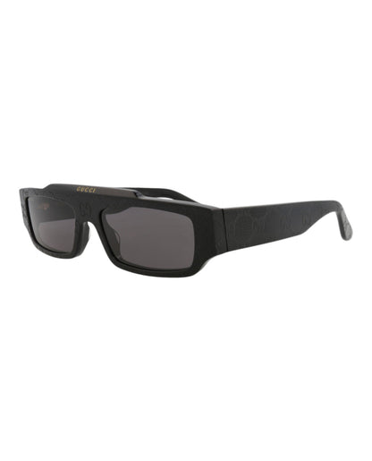 Gucci Mens Square/Rectangle Black Black Grey Fashion Designer Eyewear