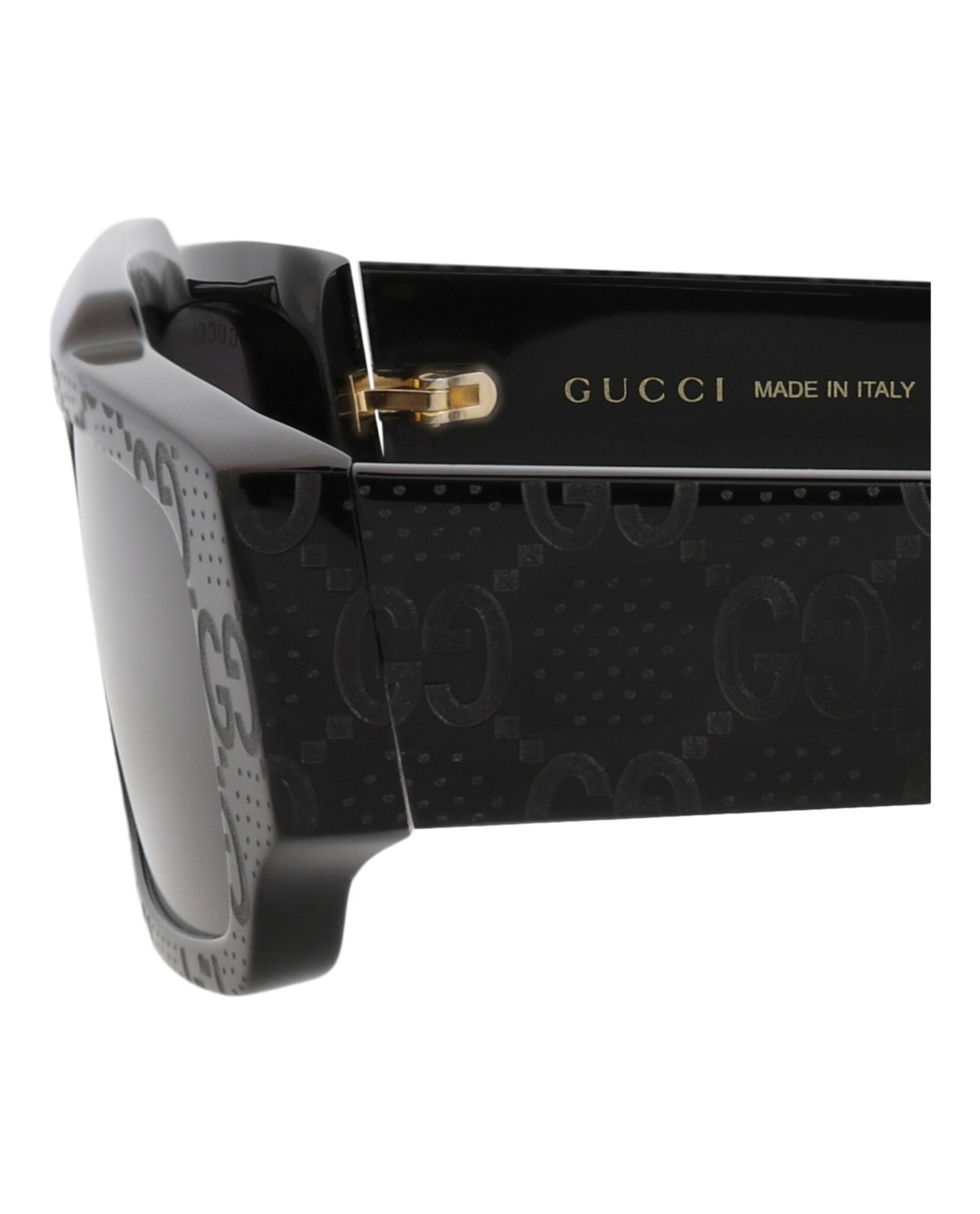 Gucci Mens Square/Rectangle Black Black Grey Fashion Designer Eyewear