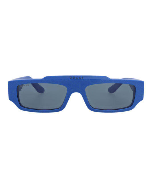 Gucci Mens Square/Rectangle Blue Blue Blue Fashion Designer Eyewear
