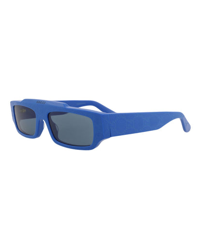 Gucci Mens Square/Rectangle Blue Blue Blue Fashion Designer Eyewear