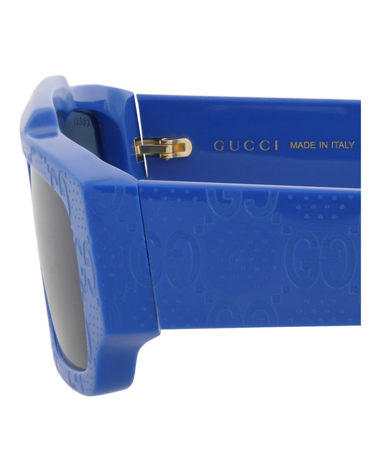 Gucci Mens Square/Rectangle Blue Blue Blue Fashion Designer Eyewear