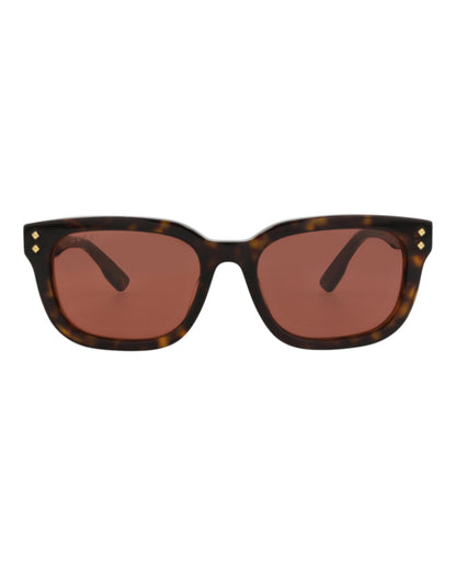 Gucci Womens Square/Rectangle Havana Havana Brown Fashion Designer Eyewear