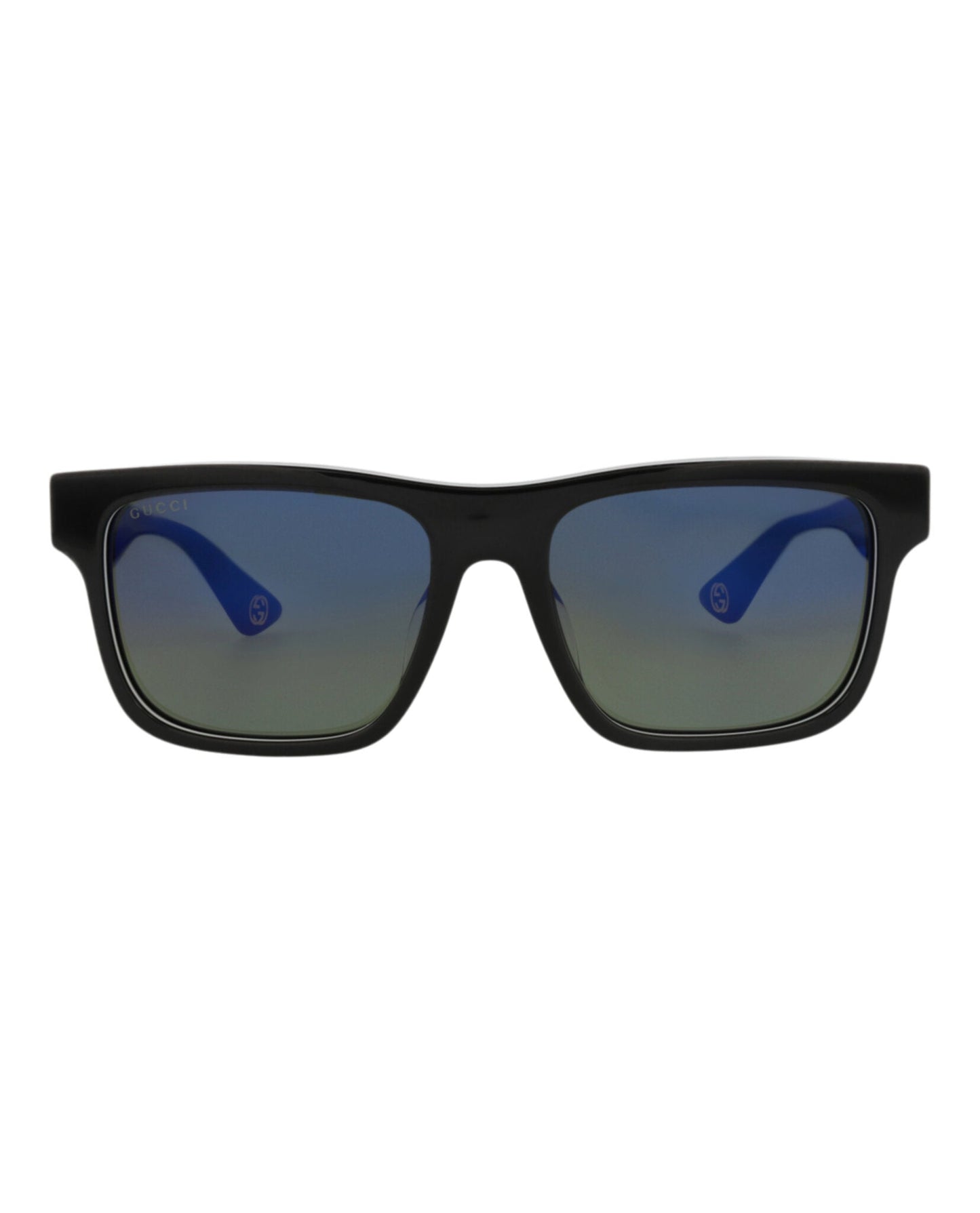 Gucci Mens Square/Rectangle Black Grey Blue Fashion Designer Eyewear