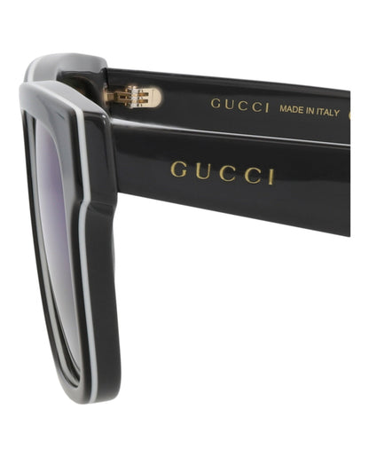 Gucci Mens Square/Rectangle Black Grey Blue Fashion Designer Eyewear