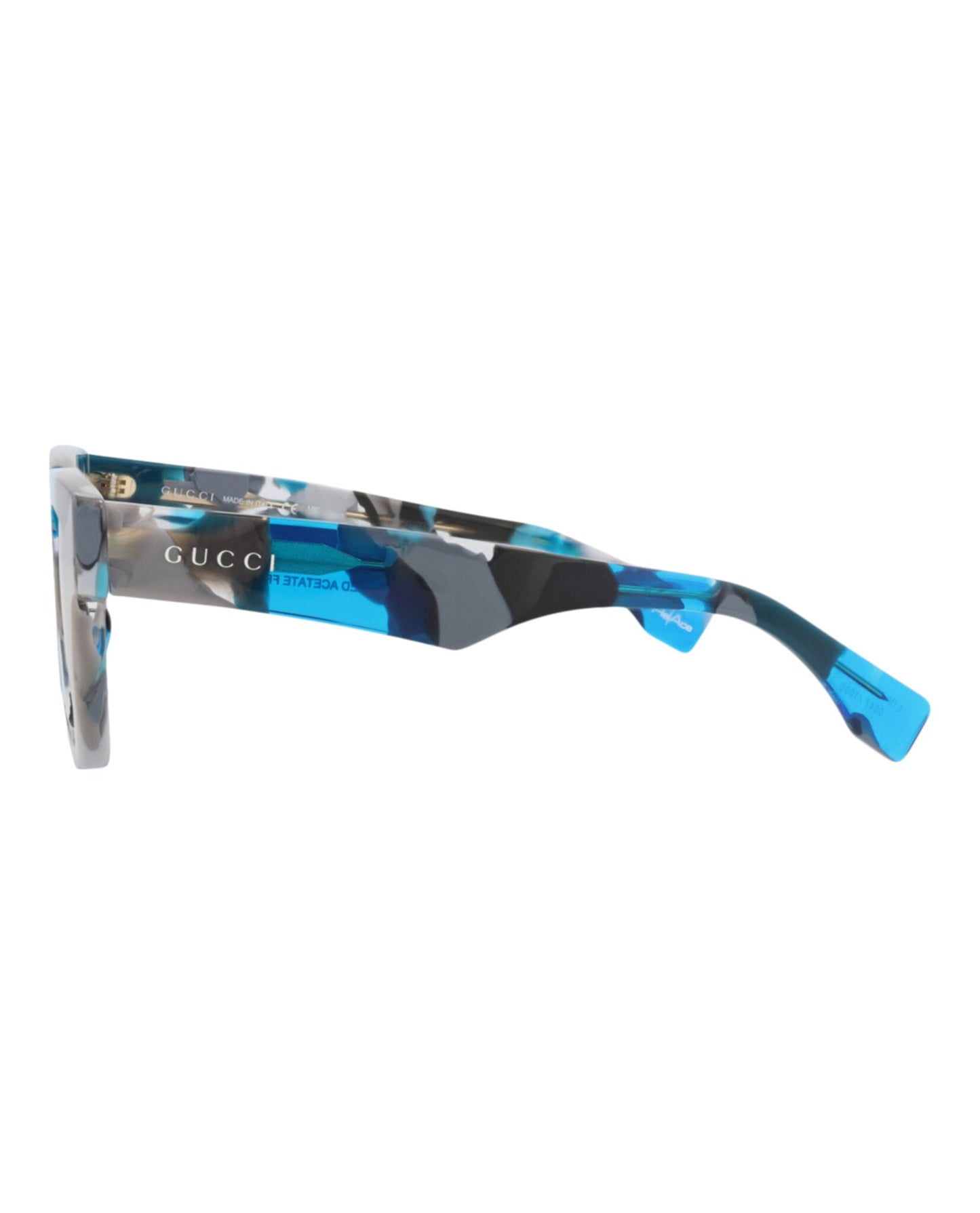 Gucci Mens Square/Rectangle Blue Blue Grey Fashion Designer Eyewear