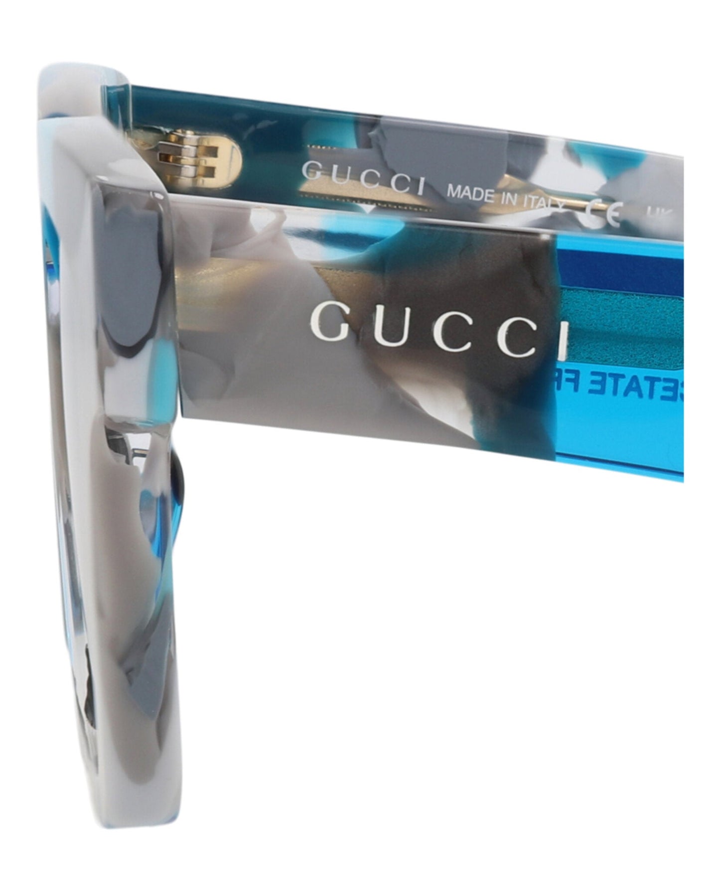 Gucci Mens Square/Rectangle Blue Blue Grey Fashion Designer Eyewear