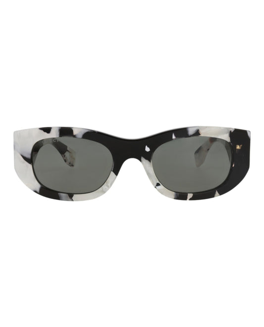 Gucci Unisex Round/Oval Black Black Grey Fashion Designer Eyewear