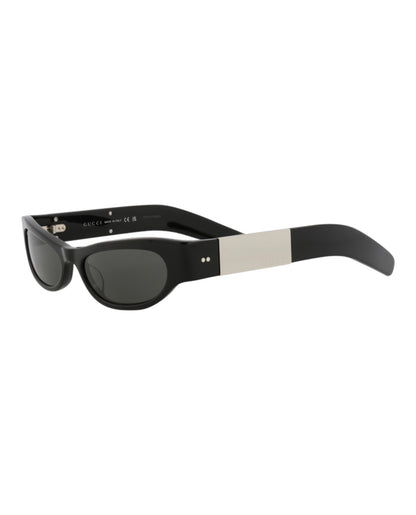 Gucci Womens Cat Eye Black Black Grey Fashion Designer Eyewear
