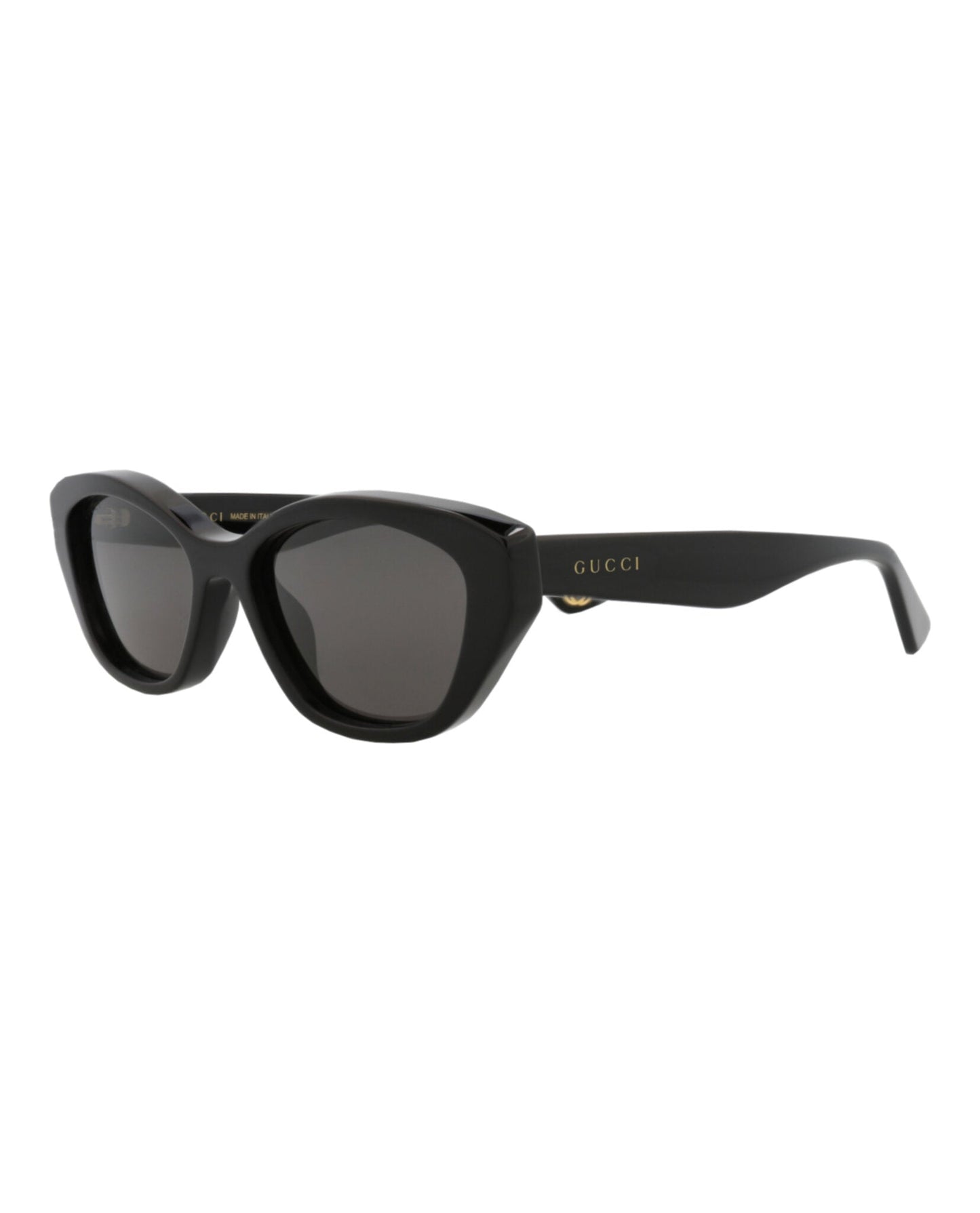 Gucci Womens Cat Eye Black Black Grey Fashion Designer Eyewear