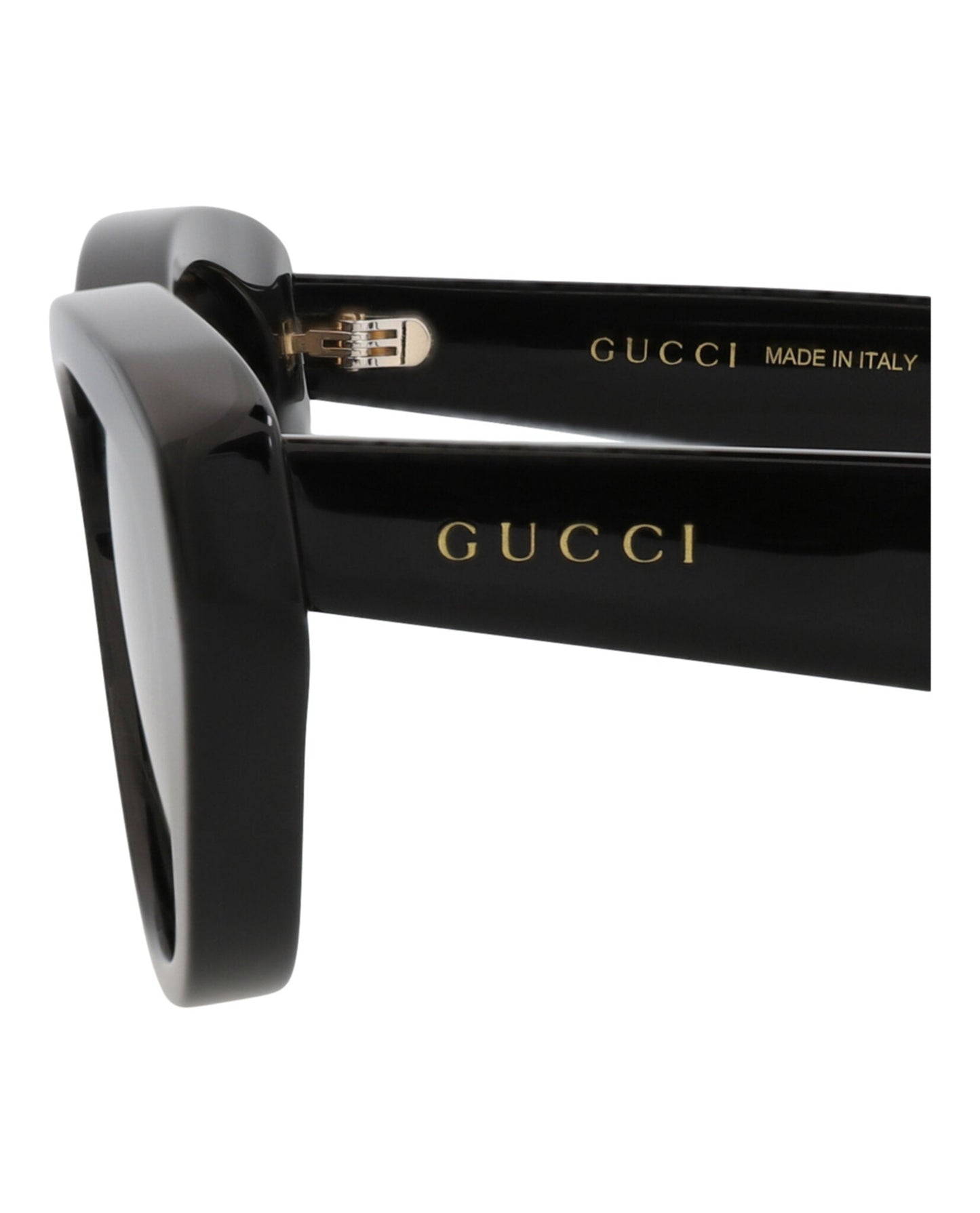 Gucci Womens Cat Eye Black Black Grey Fashion Designer Eyewear