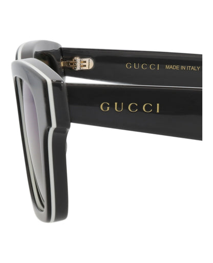 Gucci Mens Square/Rectangle Black Grey Blue Fashion Designer Eyewear