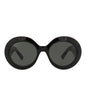 Gucci Womens Round/Oval Black Black Grey Fashion Designer Eyewear