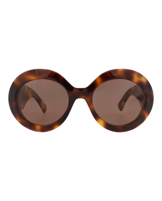 Gucci Womens Round/Oval Havana Havana Brown Fashion Designer Eyewear