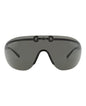 Gucci Mens Shield/Wrap Black Black Grey Fashion Designer Eyewear